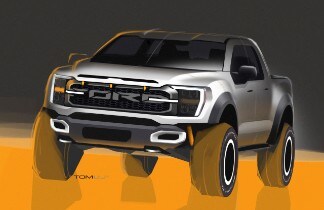 全新一代超性能越野皮卡王者福特F-150猛禽设计图